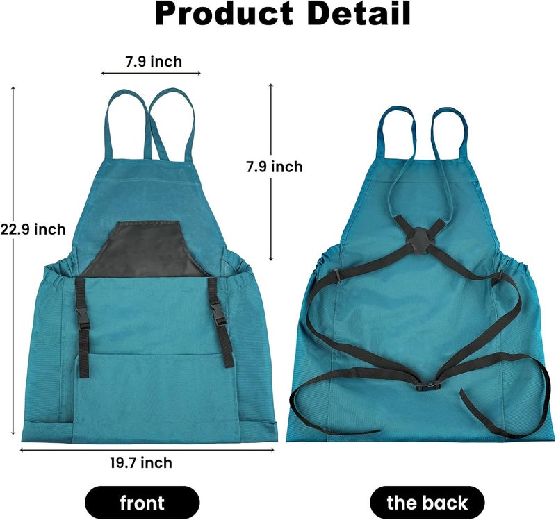 Talkson Gardening Apron, Garden Apron with Quick Release Pockets,Water Resistant Oxford with Adjustment Cross Strap,Farm Work - Image 2